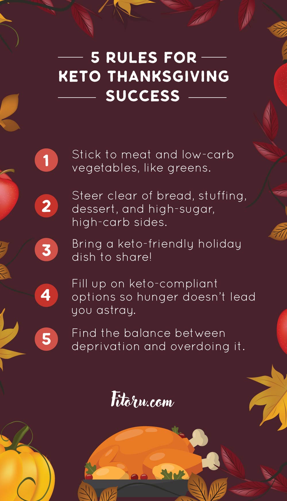 Here are 5 rules to follow to have a successful keto Thanksgiving!