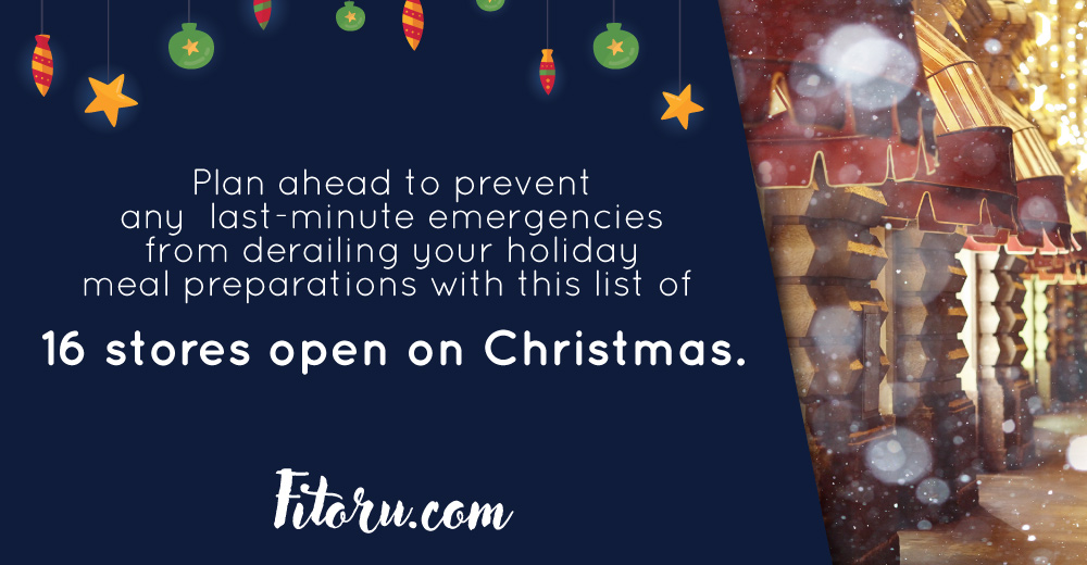 16 stores open on Christmas Day.