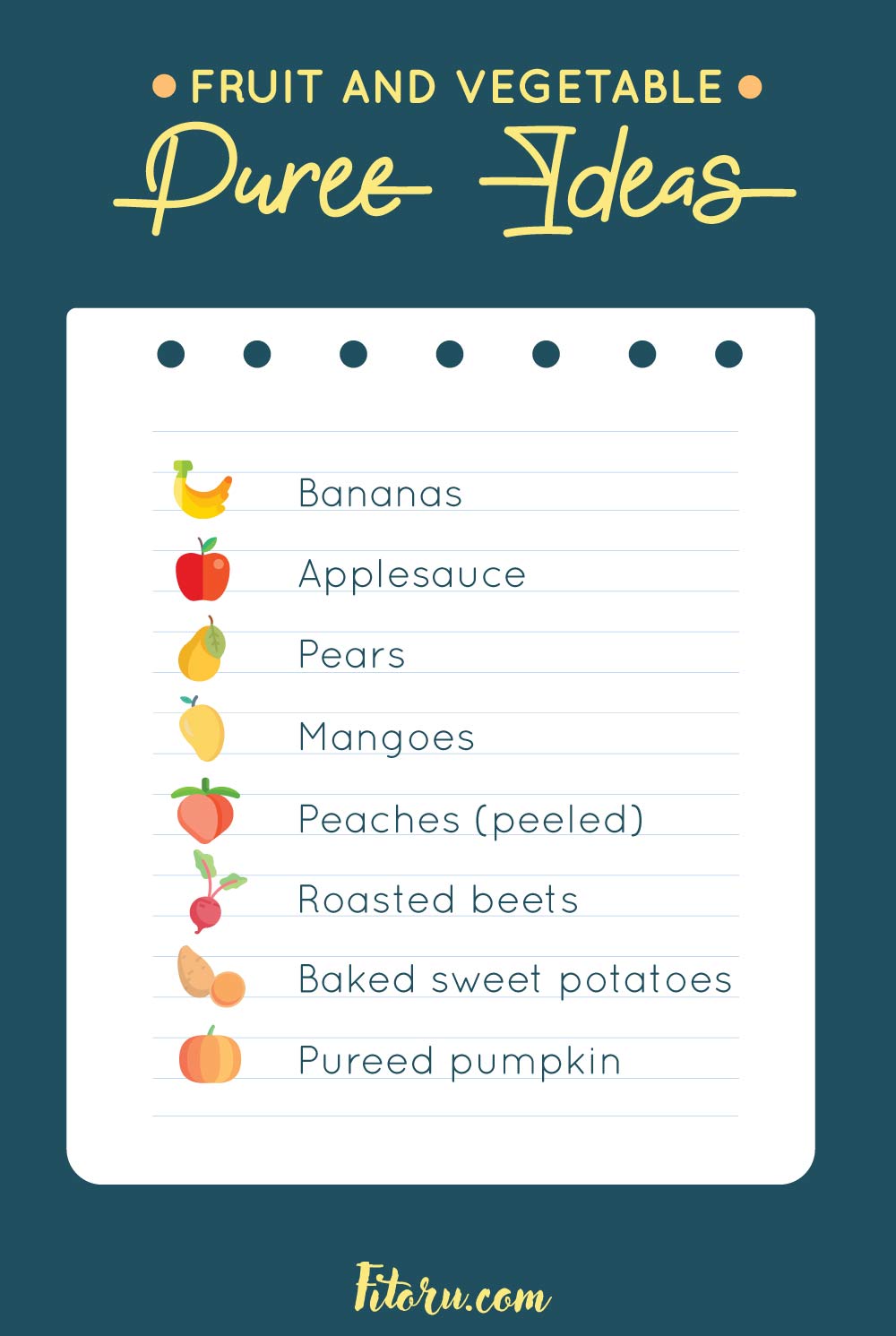 Here are some ideas for fruit purees.