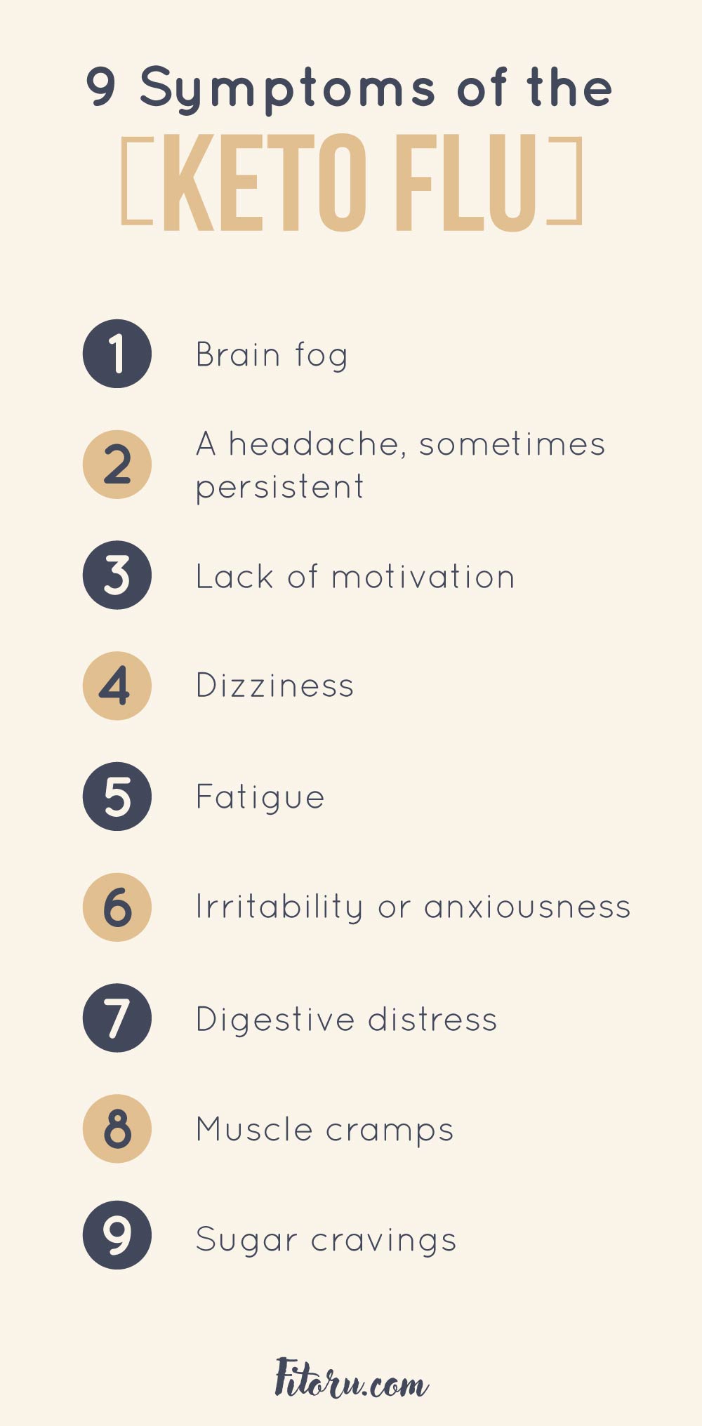Here are 9 symptoms of the keto flu.