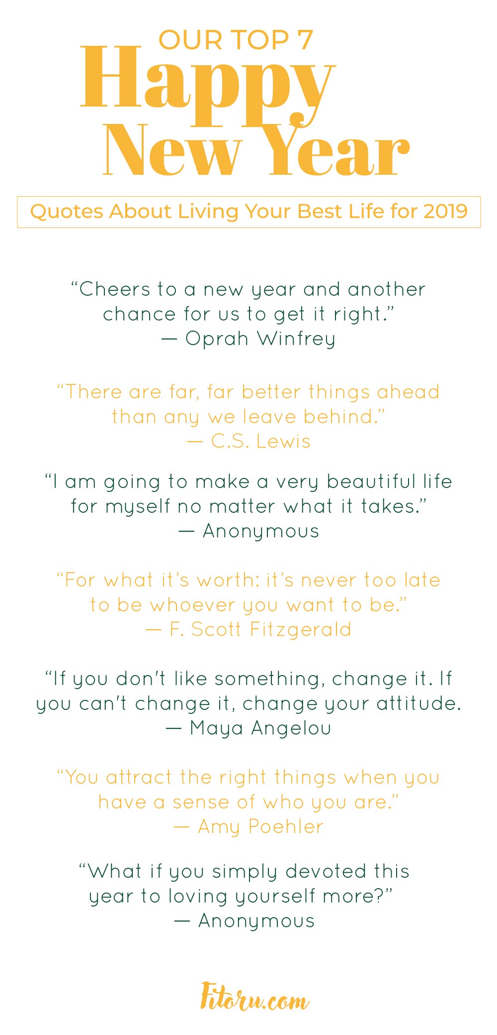 Our Top 7 Happy New Year Quotes About Living Your Best Life for 2019