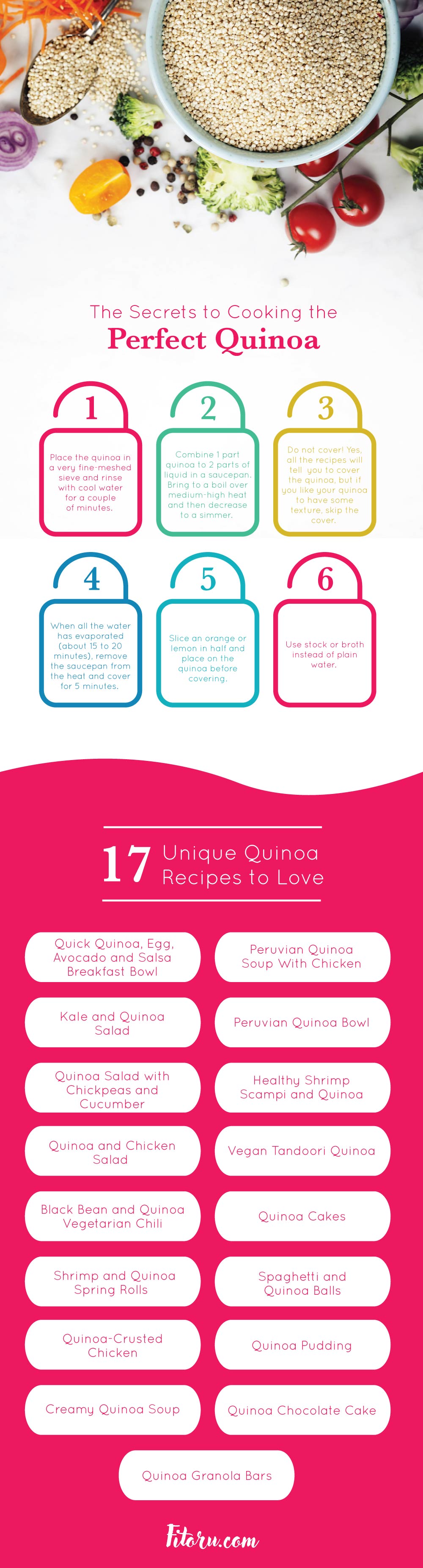 If you love quinoa, try these 17 unique quinoa recipes. 