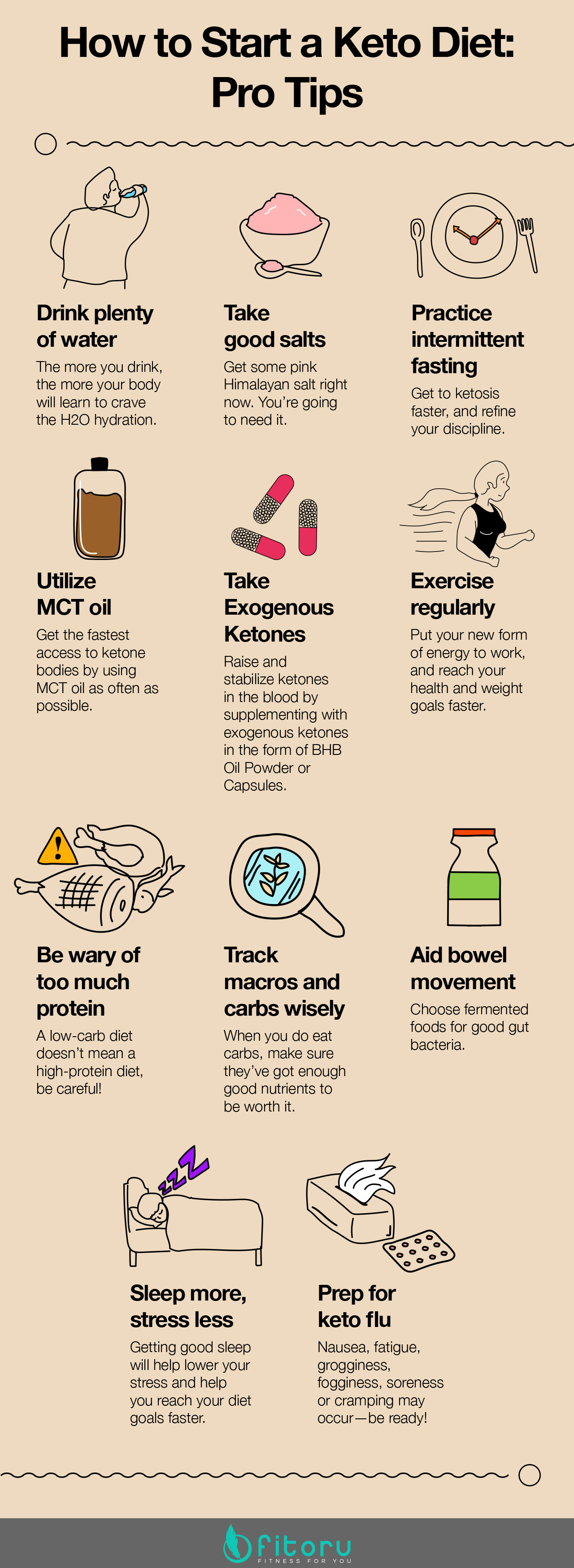 10 tips for starting a keto diet.