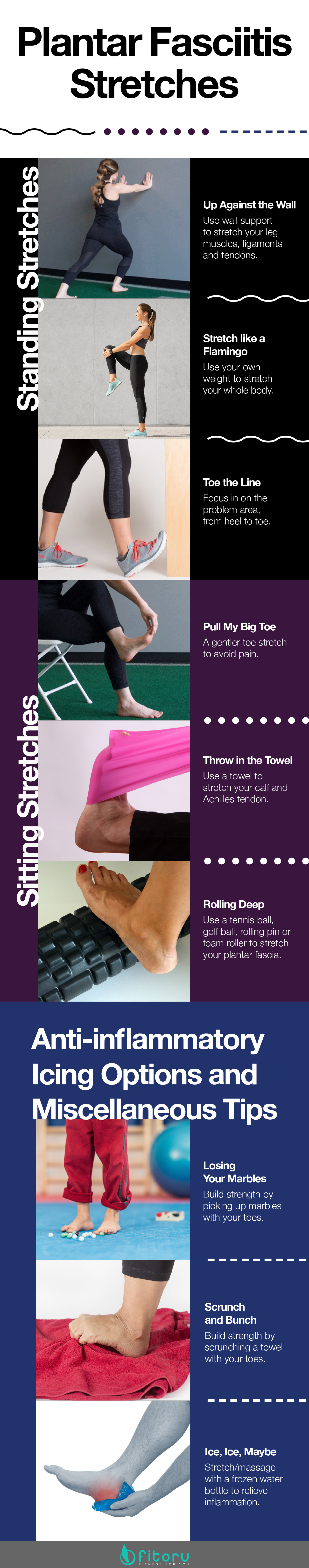 Plantar fasciitis stretches, exercises, and tips.