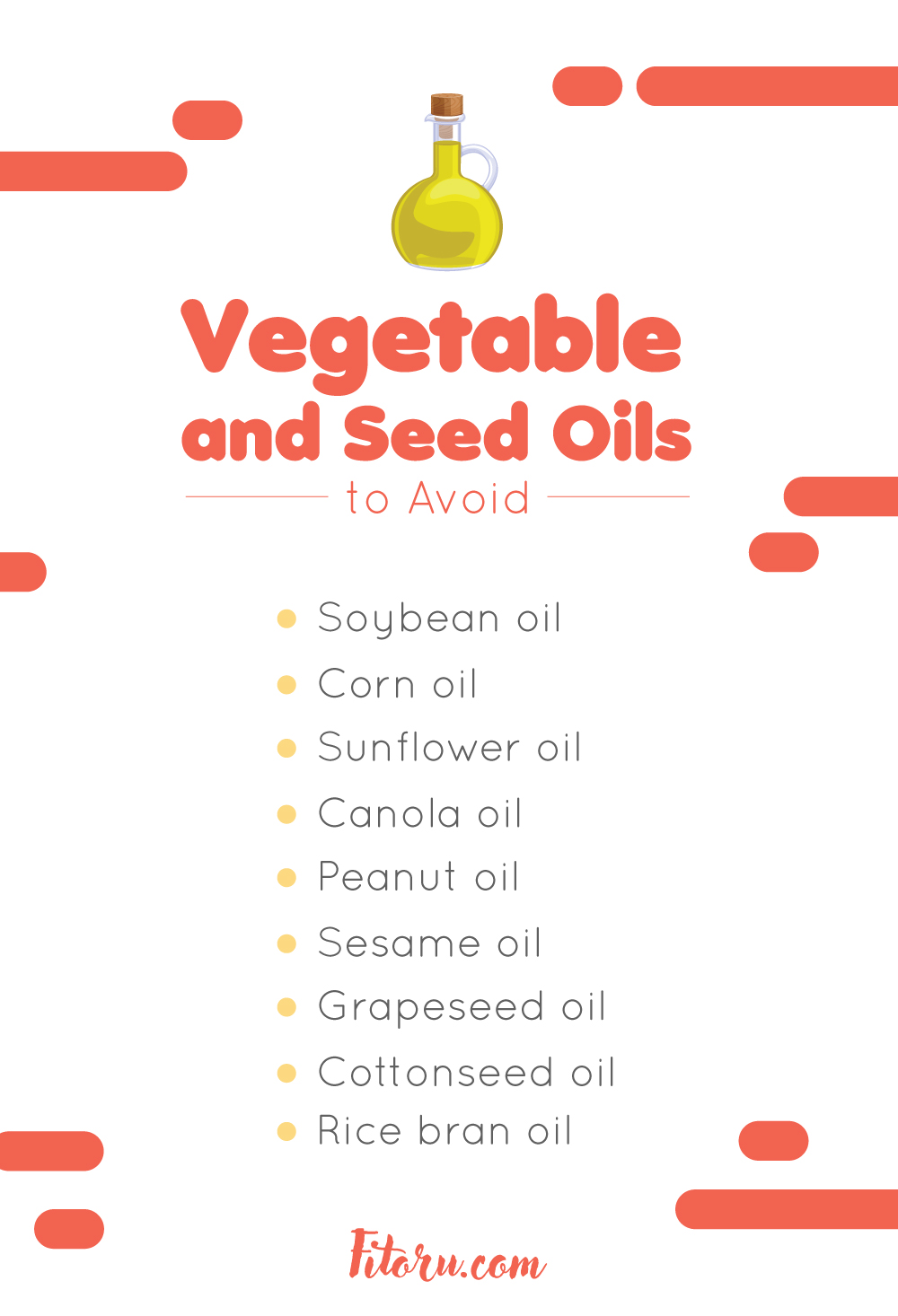 Find healthy substitutes for vegetable oil.