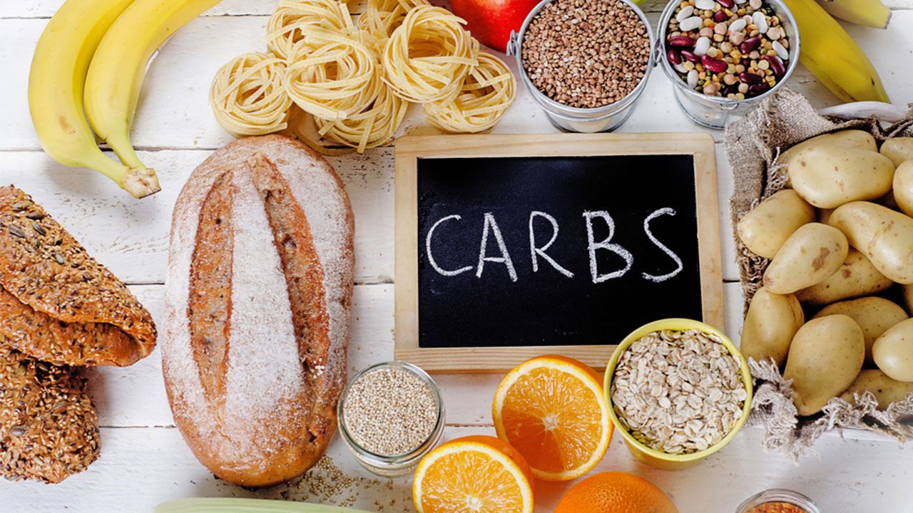 display of different types of carbs
