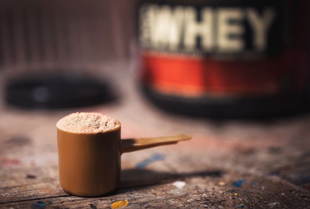spoonful of whey protein
