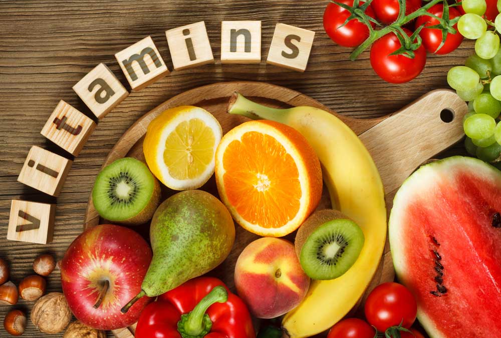 vitamin signs and fruits