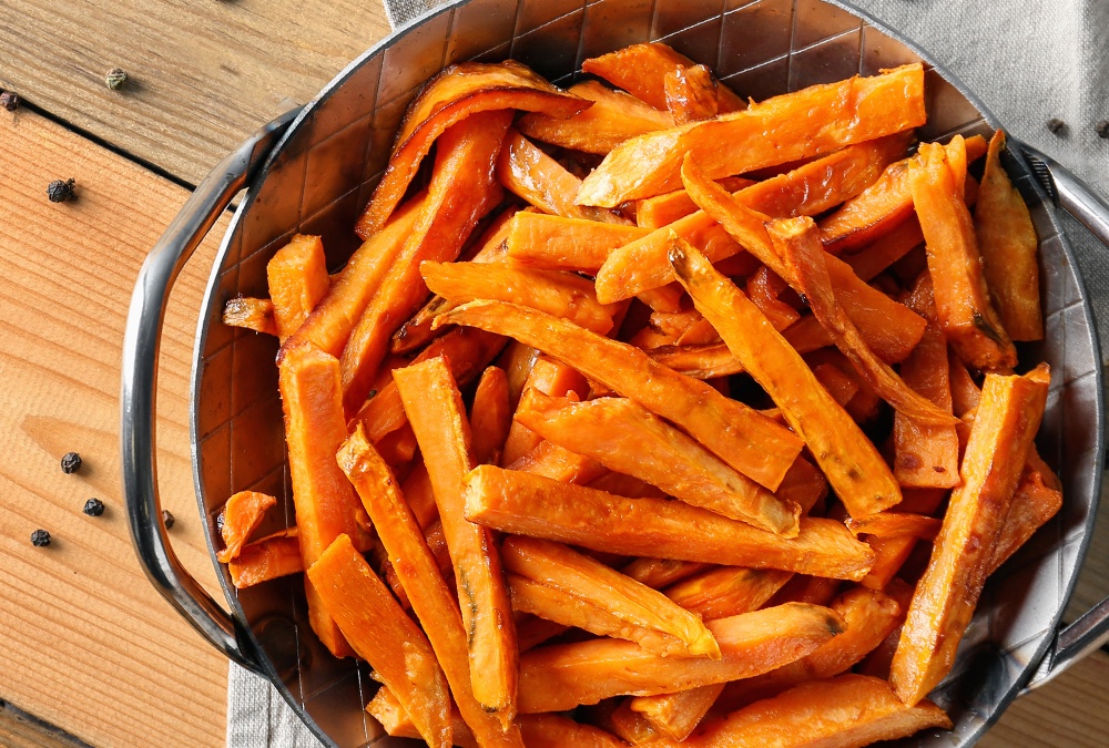 french fried sweet potatoes in a bowl